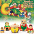 Nesting Dolls Set of 5 pcs with Characters from Russian Fairy Tale Great Big Enormous Turnip