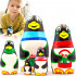 Penguin Nesting Dolls Set 5 pcs - Matryoshka Doll with Cute Penguin Figurines
