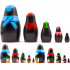 Penguin Nesting Dolls Set 5 pcs - Matryoshka Doll with Cute Penguin Figurines
