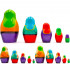 Seven Gnomes Fairy Tale Wood Nesting Dolls Set of 5 pcs - 7 Dwarfs Stacking Dolls