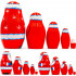 Santa Nesting Dolls Set of 5 pcs - Christmas Russian Nesting Dolls