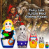 Wooden Nesting Dolls 5-Piece Little Red Riding Hood Set Hand-Painted Natural Wood Fairy Tale Toy