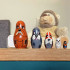Dog Nesting Dolls Set of 5 pcs - Russian Matryoshka with Dog Figurines - Dog Lover Gifts - Dog Themed Gifts