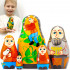 Jack and the Beanstalk Nesting Dolls – Hand-Painted Wooden Toy Set of 5 Pics