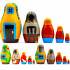 Jack and the Beanstalk Nesting Dolls – Hand-Painted Wooden Toy Set of 5 Pics