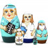 Medical Nesting Dolls Set of 5 – Hand-Painted Wooden Gift for Doctor or Nurse