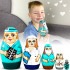 Medical Nesting Dolls Set of 5 – Hand-Painted Wooden Gift for Doctor or Nurse