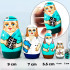 Medical Nesting Dolls Set of 5 – Hand-Painted Wooden Gift for Doctor or Nurse