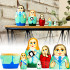 Dentist Nesting Dolls Set of 5 pcs - Medical Themed Handcrafted Matryoshka