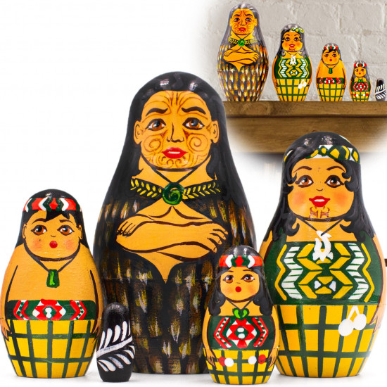 Maori Family Nesting Dolls 