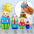 Wooden Nesting Dolls Family Set