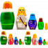 Cinderella Nesting Dolls Set – 5 Hand-Painted Wooden Figures – Fairy Tale Montessori Toy Gift