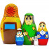 Hansel and Gretel Nesting Dolls – 5-Piece Hand-Painted Wooden Set – Fairy Tale-Inspired Eco Toy