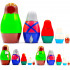 Little Red Riding Hood Nesting Dolls Set of 5 pcs - Fairy Tale Little Red Riding Hood Figurines