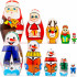 Christmas Nesting Dolls Santa Claus and Snowman 2 Set by 5 Pcs