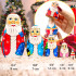Russian Ded Moroz Nesting Dolls Set of 5 pcs - Wooden Santa Claus Doll