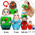 Scarlet Flower Nesting Dolls – 5-Piece Hand-Painted Wooden Set Inspired by Beauty and the Beast
