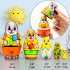 Easter Nesting Dolls Set of 5 – Hand-Painted Wooden Matryoshka Featuring Bunnies and Chicks