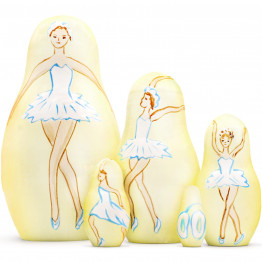 Bolshoi Ballet Russian Nesting Dolls Set 5 pcs - Ballerina Matryoshka Gifts