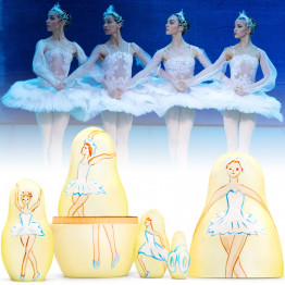 Bolshoi Ballet Russian Nesting Dolls Set 5 pcs - Ballerina Matryoshka Gifts