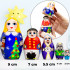 Nutcracker Wooden Nesting Dolls Set of 5 pcs - Handpainted Christmas Nutcracker Figurines