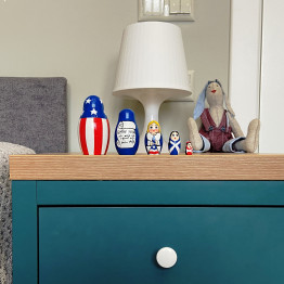 Independence Day Nesting Dolls Set of 5 pcs - Matryoshka Dolls with Patriotic Decorations