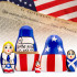 Independence Day Nesting Dolls Set of 5 pcs - Matryoshka Dolls with Patriotic Decorations