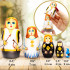Swan Lake Ballet Nesting Dolls Set of 5 pcs - Wooden Ballerina Doll