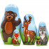 Wooden Nesting Dolls Forest Animals – 5-Piece Handcrafted Set – Eco Educational Toy