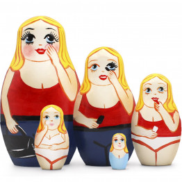Makeup Studio Nesting Dolls Set of 5 pcs - Matryoshka for Makeup Lover
