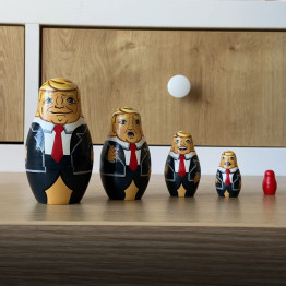 Donald Trump Nesting Dolls Set of 5 pcs - Trump Decor - Russian Stacking Dolls Wooden - Trump Gifts