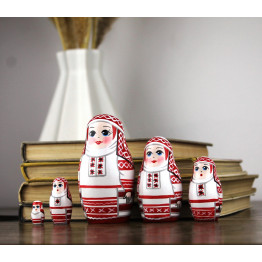 Collectible Series «Folk Costumes of Belarus»: Matryoshka «Malorita Costume», Set of 5