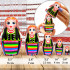 Domachevo Nesting Dolls 5 pcs - Matryoshka Doll in Belarusian Traditional Dress with Slavic Ornaments