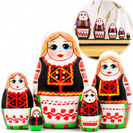 Collectible Series «Folk Costumes of Belarus»: Matryoshka «Kalinkovichi Costume», Set of 5