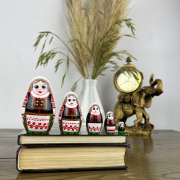 Collectible Series «Folk Costumes of Belarus»: Matryoshka «Kalinkovichi Costume», Set of 5