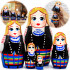 Collectible Series «Traditional Women's Costumes of Belarus»: Matryoshka «Navahrudak Costume», Set of 5