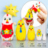 Chicken Nesting Dolls Set 5 Pcs - Russian Hand Painted Matryoshka Doll