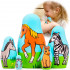 Nesting Dolls Horses Set of 5 pcs - Handmade Wooden Animals Figurines - Gifts for Horse Lovers