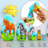 Nesting Dolls Horses Set of 5 pcs - Handmade Wooden Animals Figurines - Gifts for Horse Lovers