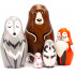 Forest Animal Nesting Dolls Set of 5 – Hand-Painted Wooden Toys