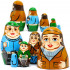 Fishermen Russian Nesting Dolls Set 5 pcs - Cute Matryoshka Dolls for Fishing Decor