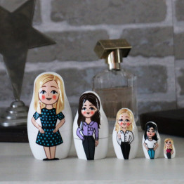 Businesswomen - Matryoshka Doll Set, Gift for a Female Executive, Office Décor, 5 Pieces