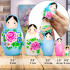 Russian Matryoshka Dolls, Kawaii Room Decor and Desk Accessories Set of 5 Pcs