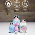 Russian Matryoshka Dolls, Kawaii Room Decor and Desk Accessories Set of 5 Pcs