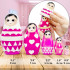 Nesting Dolls Pink Set 5 pcs - Cute Russian Dolls Pink Decorations