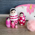 Nesting Dolls Pink Set 5 pcs - Cute Russian Dolls Pink Decorations