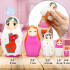 Pink Nesting Dolls for Set of 5 pcs - Russian Dolls Pink Room Decor
