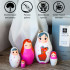 Pink Nesting Dolls for Set of 5 pcs - Russian Dolls Pink Room Decor