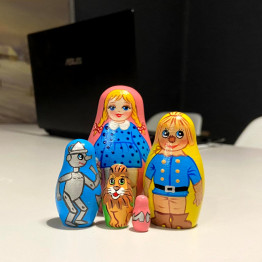 Wizard of Oz Russian Nesting Dolls for Kids 5 pcs - Fairy Tale Wizard Oz Matryoshka Dolls