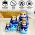 Russian Nativity Nesting Dolls Set 5 pcs - Christmas Nesting Dolls - Xmas Decorations